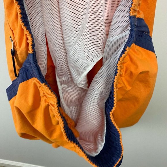 Polo Ralph Lauren Swim Trunks Mens Large Orange Blue Cargo Pocket - Picture 8 of 10